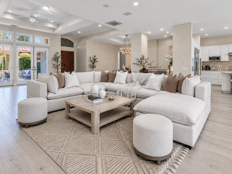 Elegant interior living spaces at Solmirage villa