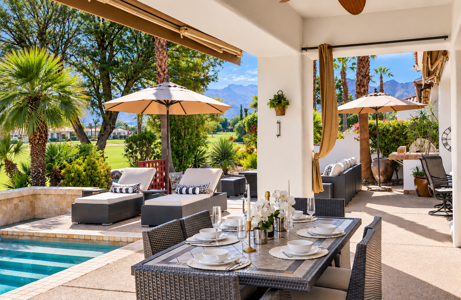 Outdoor living at Solmirage